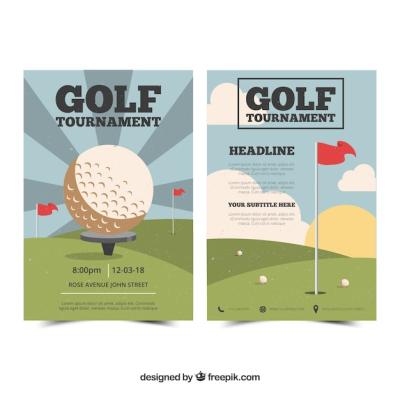 Vintage Style Golf Tournament Flyer – Free Download, Free Stock Photo