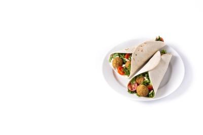 Tortilla Wrap with Falafel and Vegetables – Free Stock Photo for Download