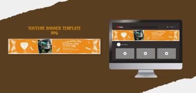 Delicious BBQ YouTube Banner Template – Free Download