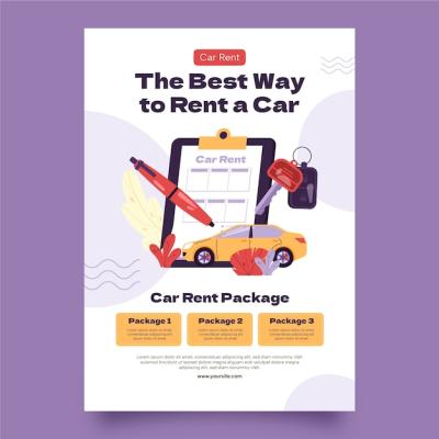 Car Rental Service Poster Template â Free Download