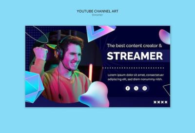 Gradient Streaming Hobby Template – Free Download