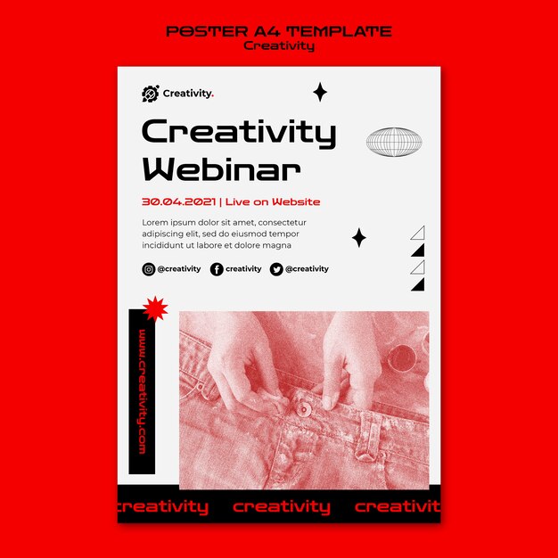 Engaging Creativity Webinar Poster Template – Free to Download