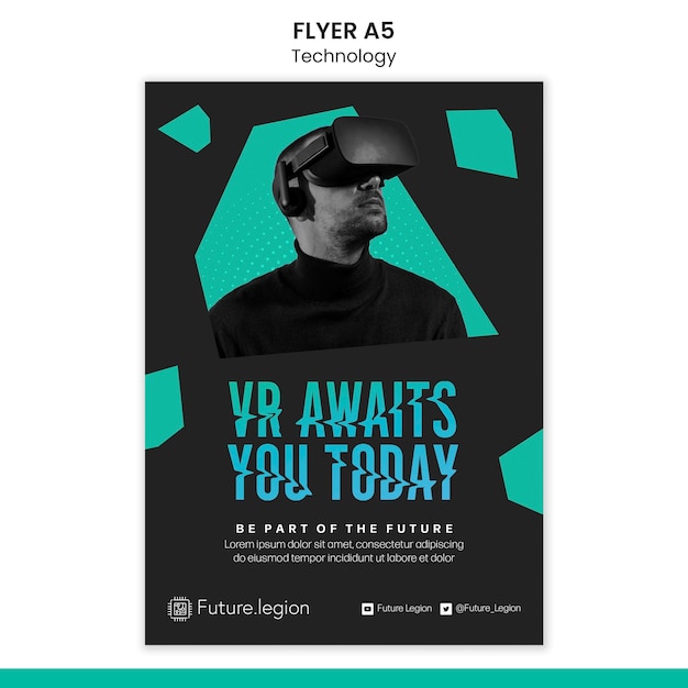 Technology Flyer Template Design – Download Free Stock Photos