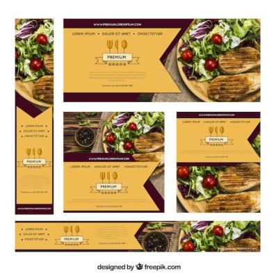 Food Photography Restaurant Banners – Free Download