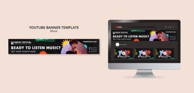 Music Show YouTube Banner Template – Free Download