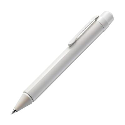 3D Isometric Rendering of a White Pen with Transparent Background – Free Download