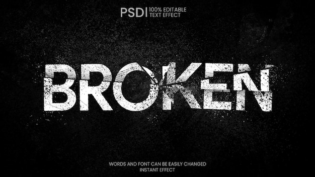 Broken Letters Text Effect – Free Stock Photo for Download