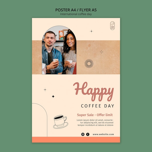 International Coffee Day Poster Template – Free Download