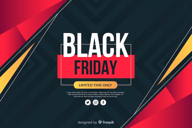 Background Shapes for Black Friday Concept – Free Download