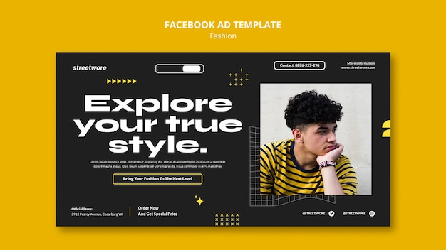 Flat Design Fashion Template – Free Download