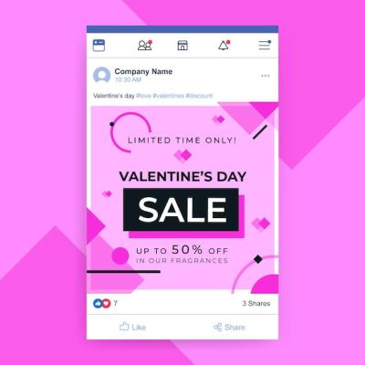 Valentine’s Day Facebook Post Template – Free Download