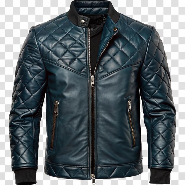 Trendy and Fashionable Leather Jacket on Transparent Background – Free Download