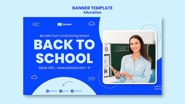 Back to School Horizontal Banner – Download Free Stock Photo