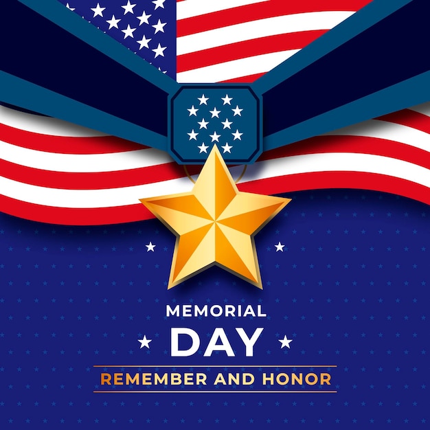 Memorial Day Vector Illustration of the USA – Free Download