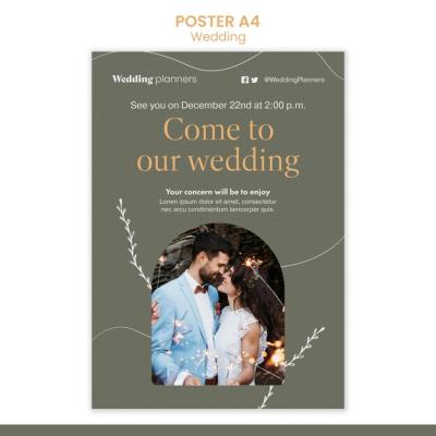 Flat Design Wedding Template – Free to Download