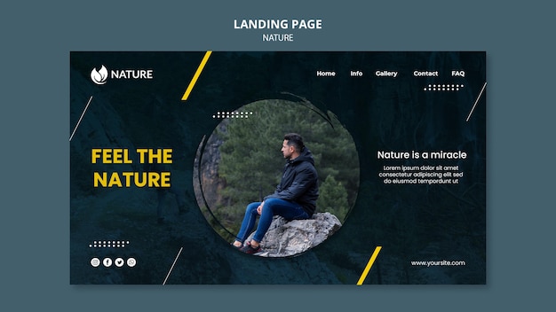 Nature Protection and Preservation Landing Page Template – Free Download