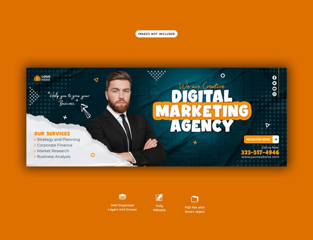 Corporate Facebook Cover Template for Digital Marketing Agency – Free Download