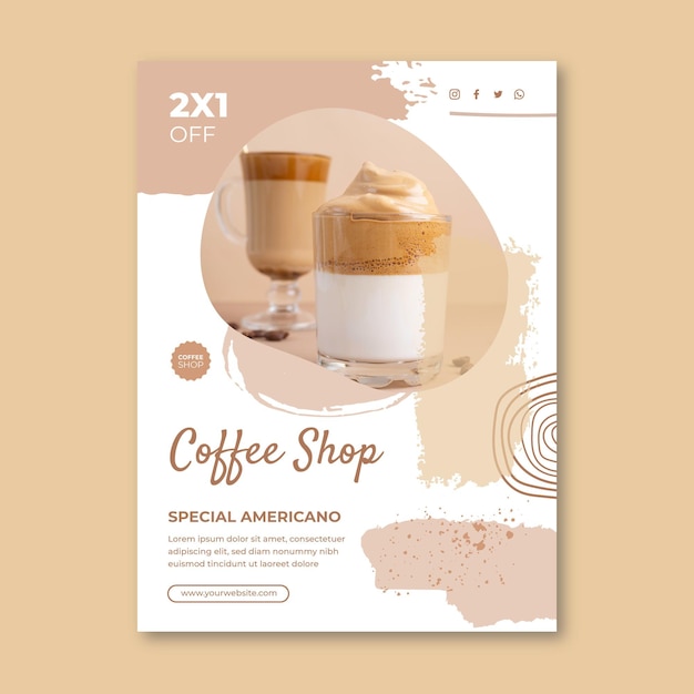 Coffee Shop Poster Template – Free to Download