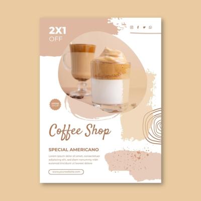 Coffee Shop Poster Template – Free to Download