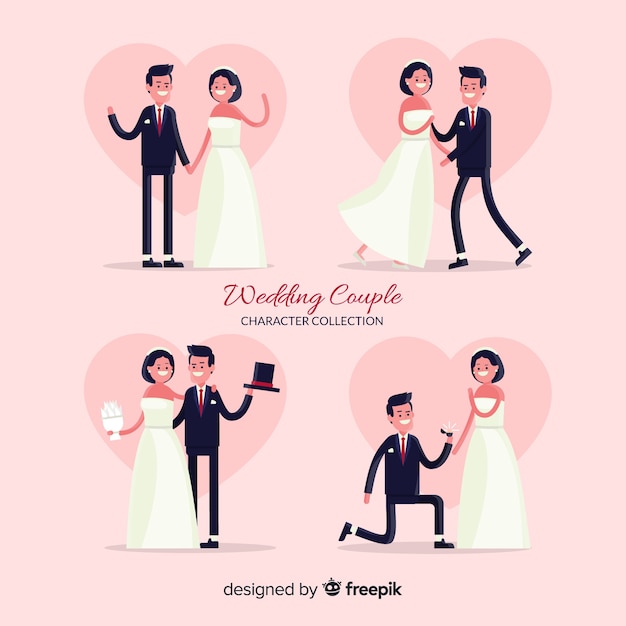 Wedding Couple Character Collection – Free Stock Photos for Download