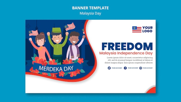 Banner Template for Malaysia Day Anniversary Celebration – Free Download