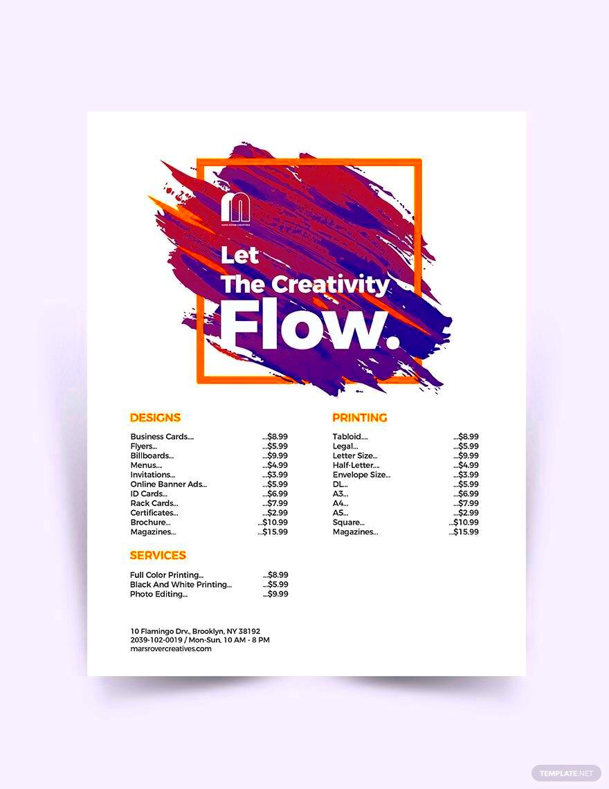 Freelance Graphic Design Price List 2025 Netti Karine