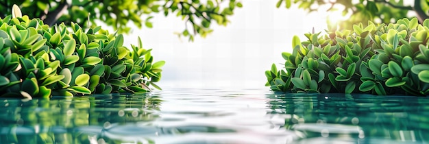 Tranquil Nature Background with Reflections in a Peaceful Water Scene – Free Stock Photo for Download