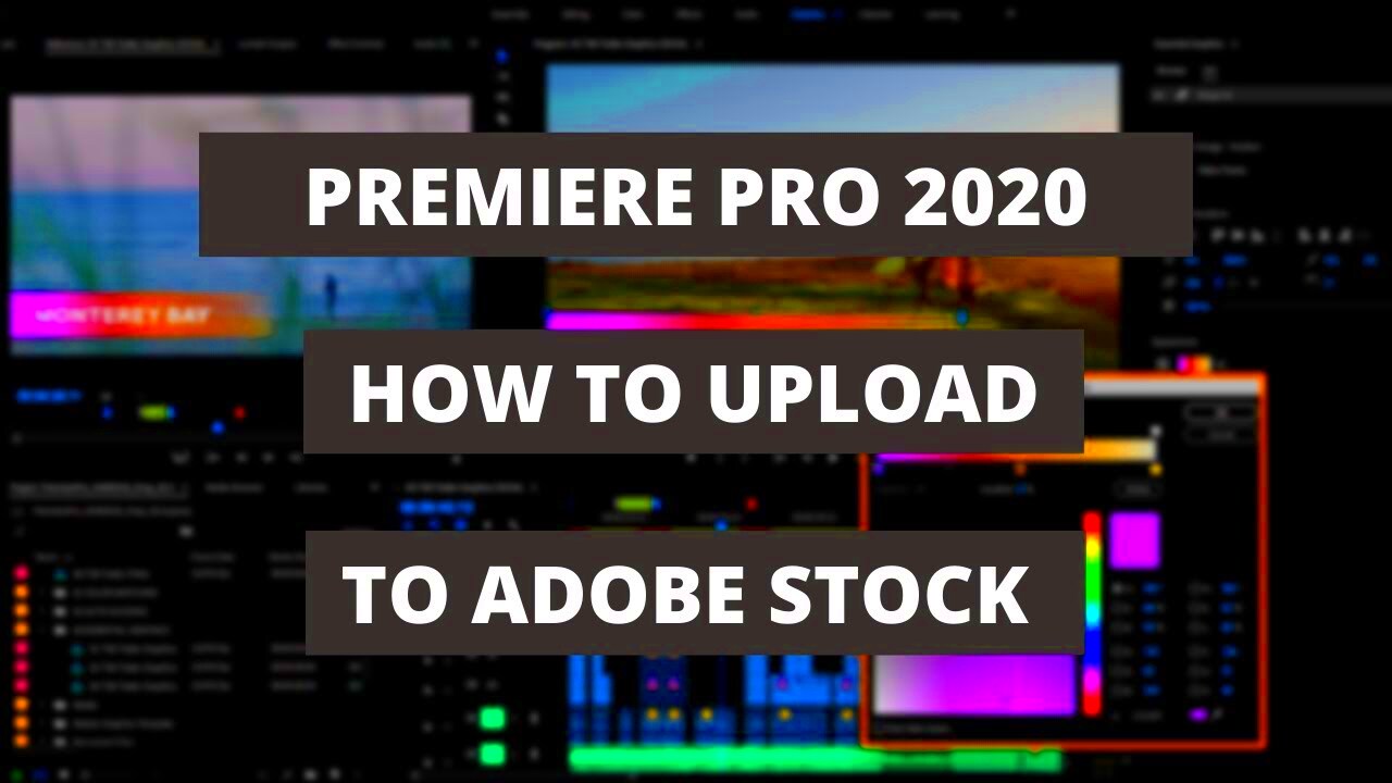 Make money uploading video to Adobe Stock Premiere Pro 2020 YouTube