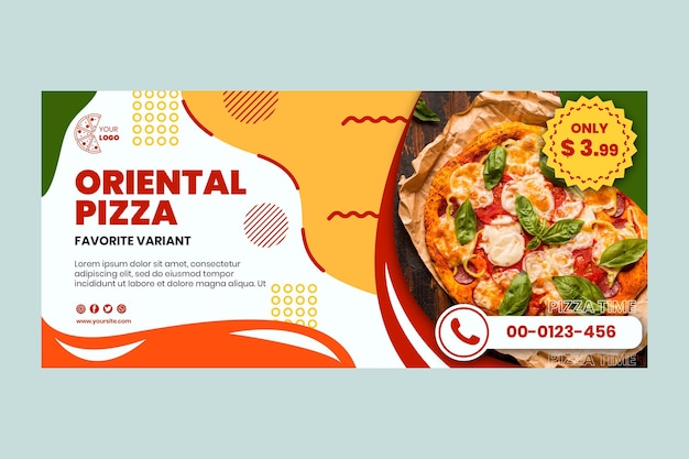 Pizza Restaurant Banner Template – Free Download