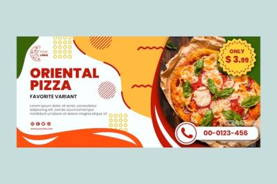 Pizza Restaurant Banner Template – Free Download