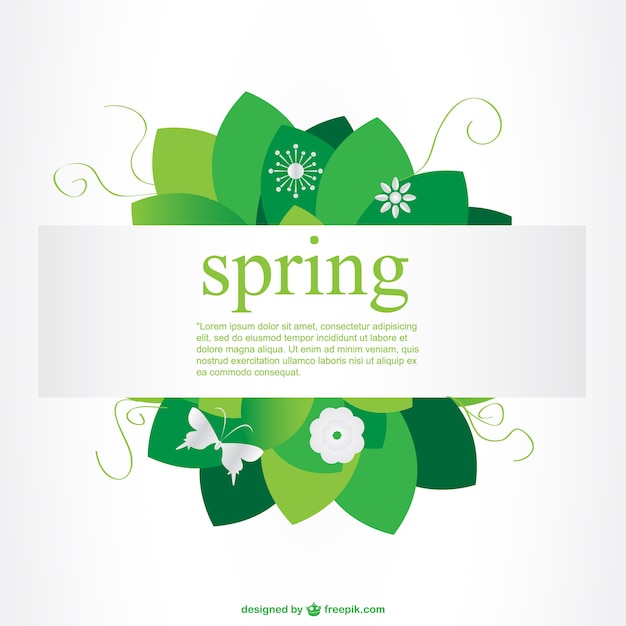 Geometric Green Flower Spring Card – Free Download