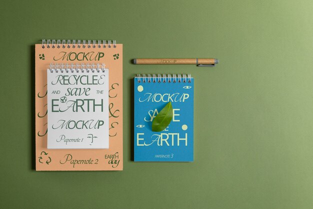 Earth Day Celebration Stationery Mock-up Design – Free Download