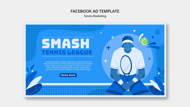 Tennis Tournament Facebook Template – Download Free Stock Photo