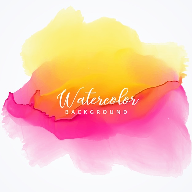 Yellow and Pink Watercolor Stain Background – Free Download