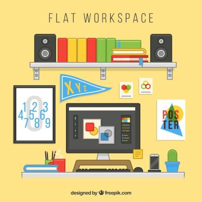 Modern Office Design with Colorful Elements – Free Download