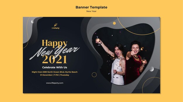 New Year Concept Banner Template – Free Download