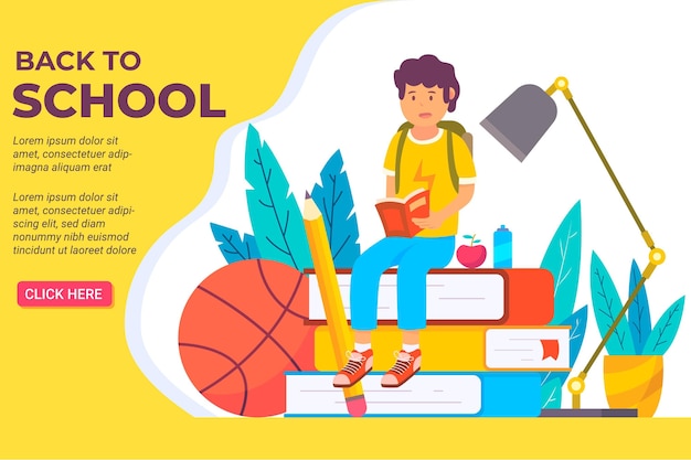 Back to School Landing Page – Free Download Stock Photo