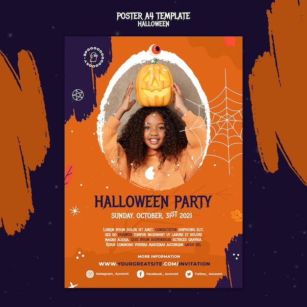 Halloween Party Print Template – Free Download