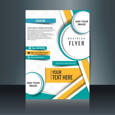 Abstract Business Flyer with Circles – Free Download