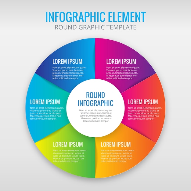 6-Color Infographic Circle – Download Free Stock Photo