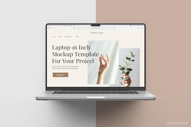 16 Inch Display MacBook Pro Laptop Mockup – Free to Download