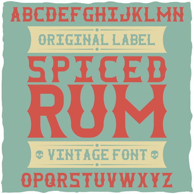 Vintage Typeface for Alcohol Drinks – Free Download