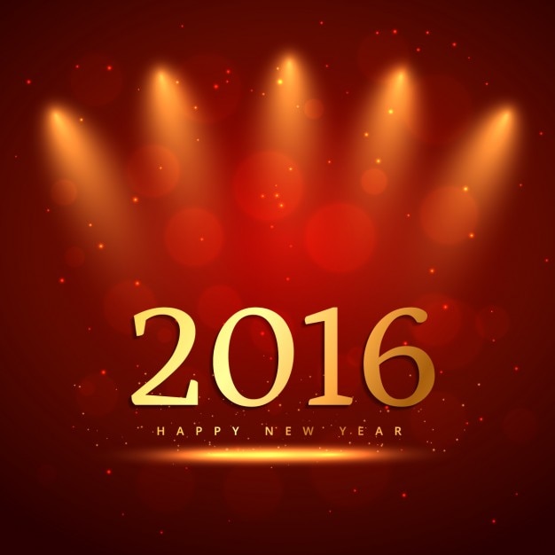 Stunning Red Bokeh Background for New Year 2016 – Free Download