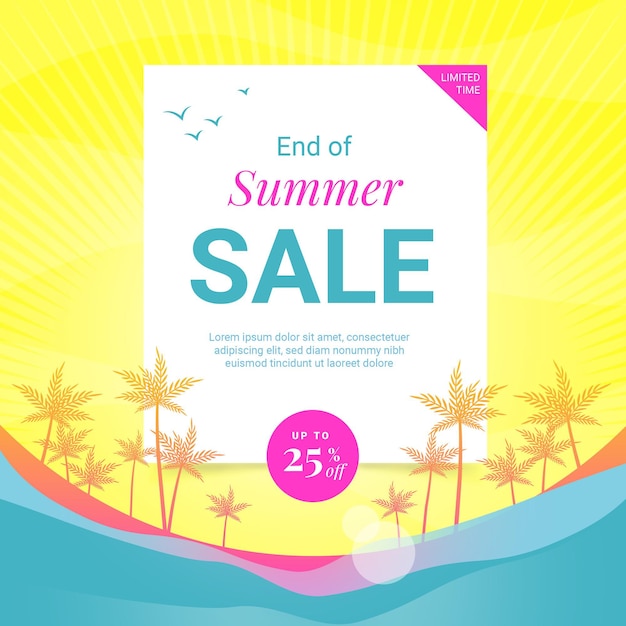 End of Season Summer Sale Card Design – Free Download