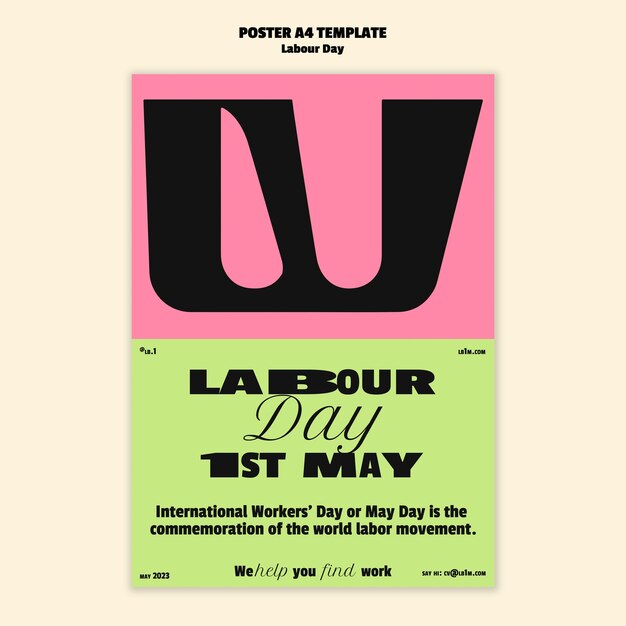 Labour Day Celebration Poster Template – Free Download