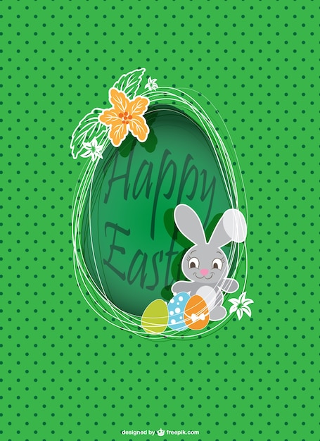 Bunny Easter Design – Free Download for Your Vector Templates