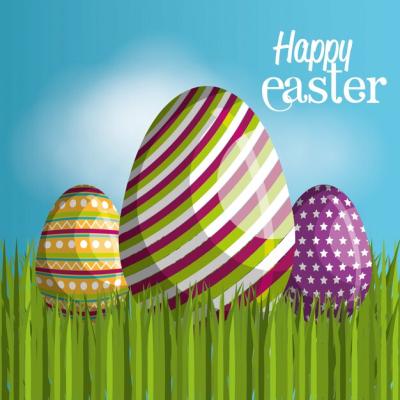 Happy Easter Vector Template – Free Download