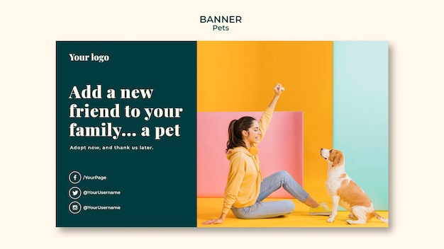 Pets Banner Template – Free Download