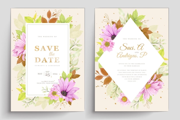 Floral Spring and Summer Background and Frame Card Design – Free Download