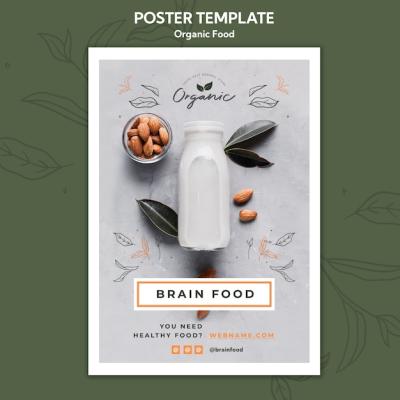 Organic Food Poster Template – Free Download for Stunning Designs